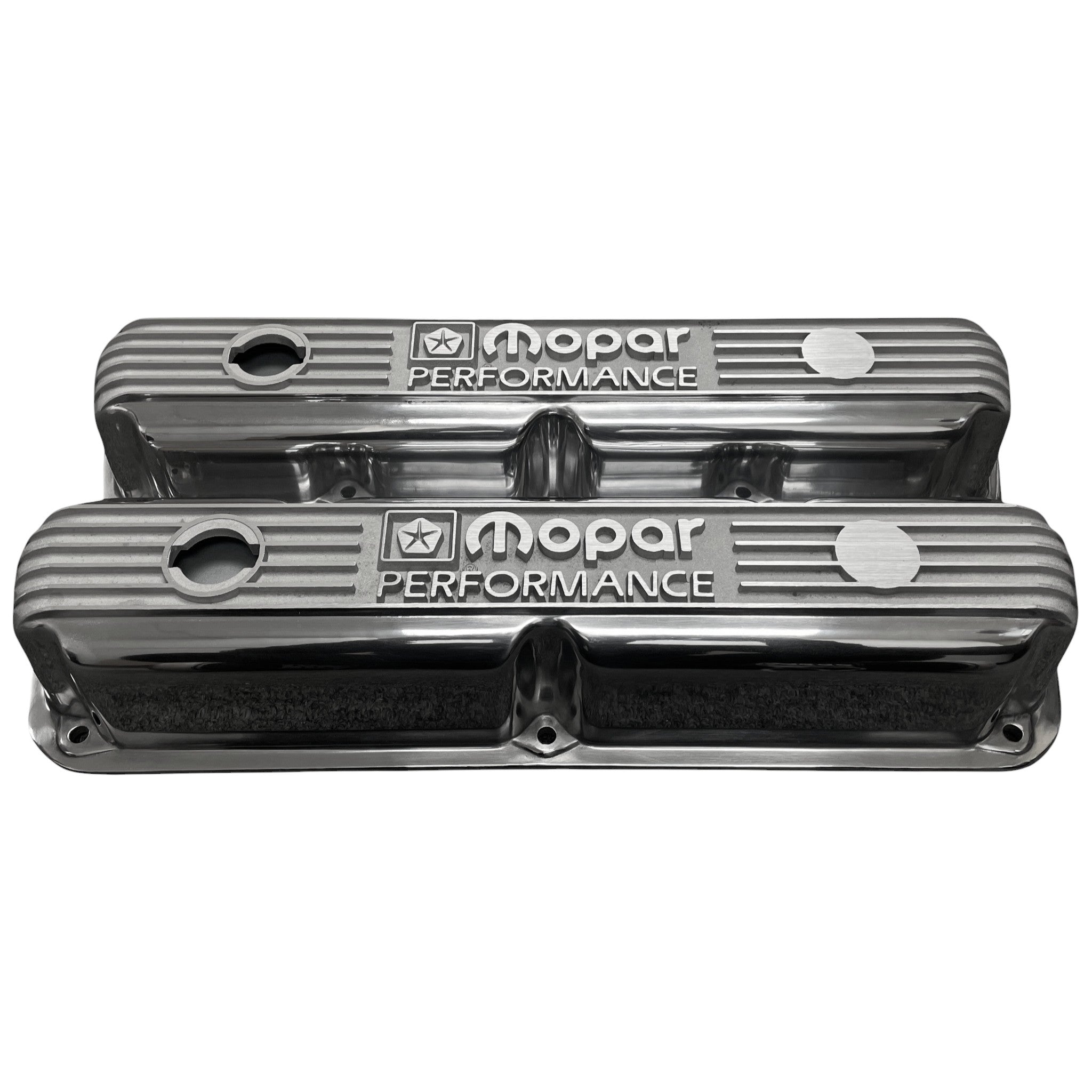 Mopar Performance 318, 340, 360 Valve Covers | Die Cast Aluminum - Mopar Performance Logo | Polished Finish