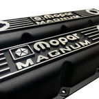 Mopar Performance 5.2L/5.9L Magnum Valve Covers | Die Cast Aluminum - Mopar Magnum Logo | Black Powder Coat