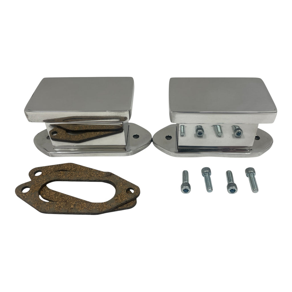 HEMI Breather Set - Short | Billet Aluminum - Hand Fabricated | Polished Finish