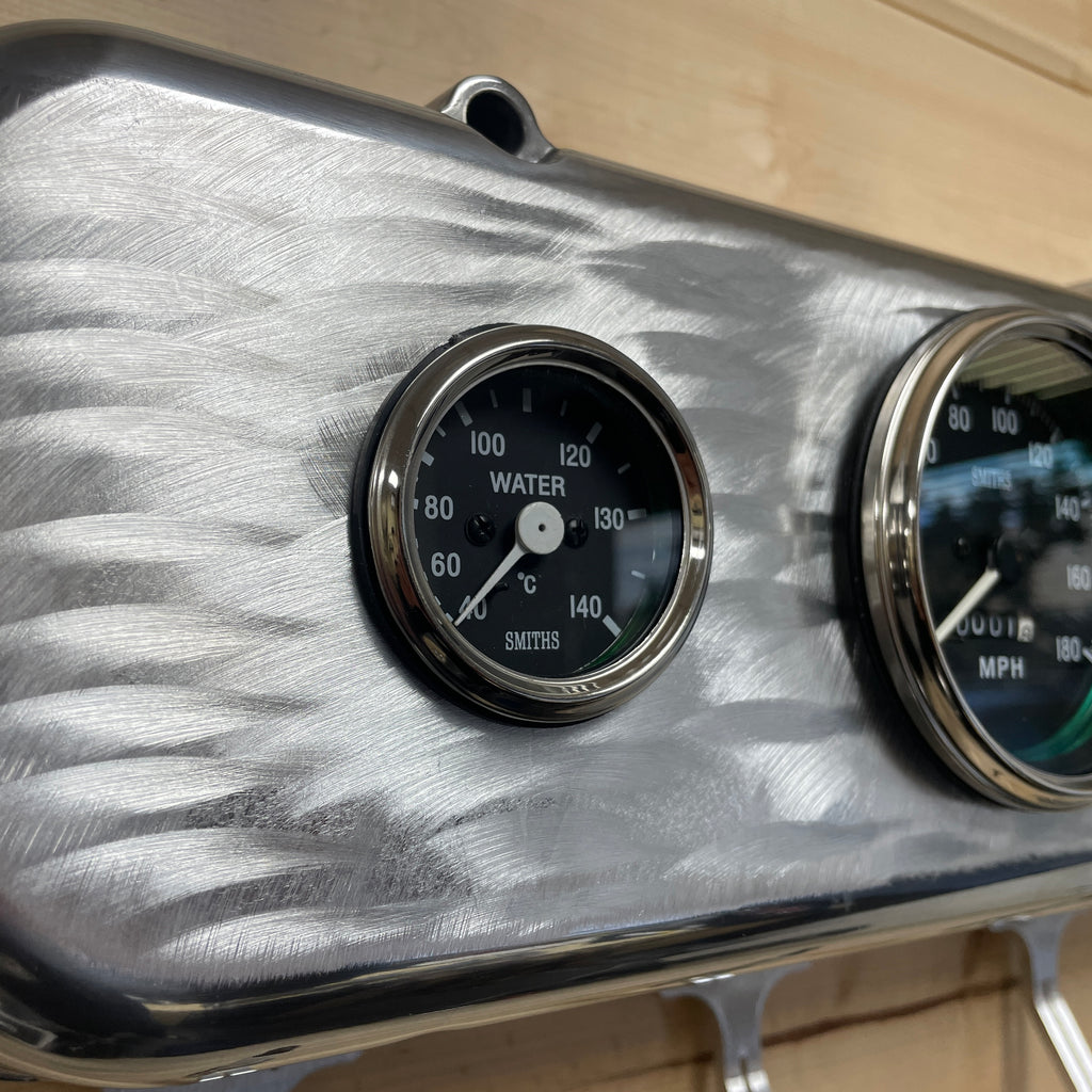 Big Block Chevy Valve Cover Coat Rack | 4-Gauge Design - Die Cast Aluminum | Polished Valve Cover & Black Gauges