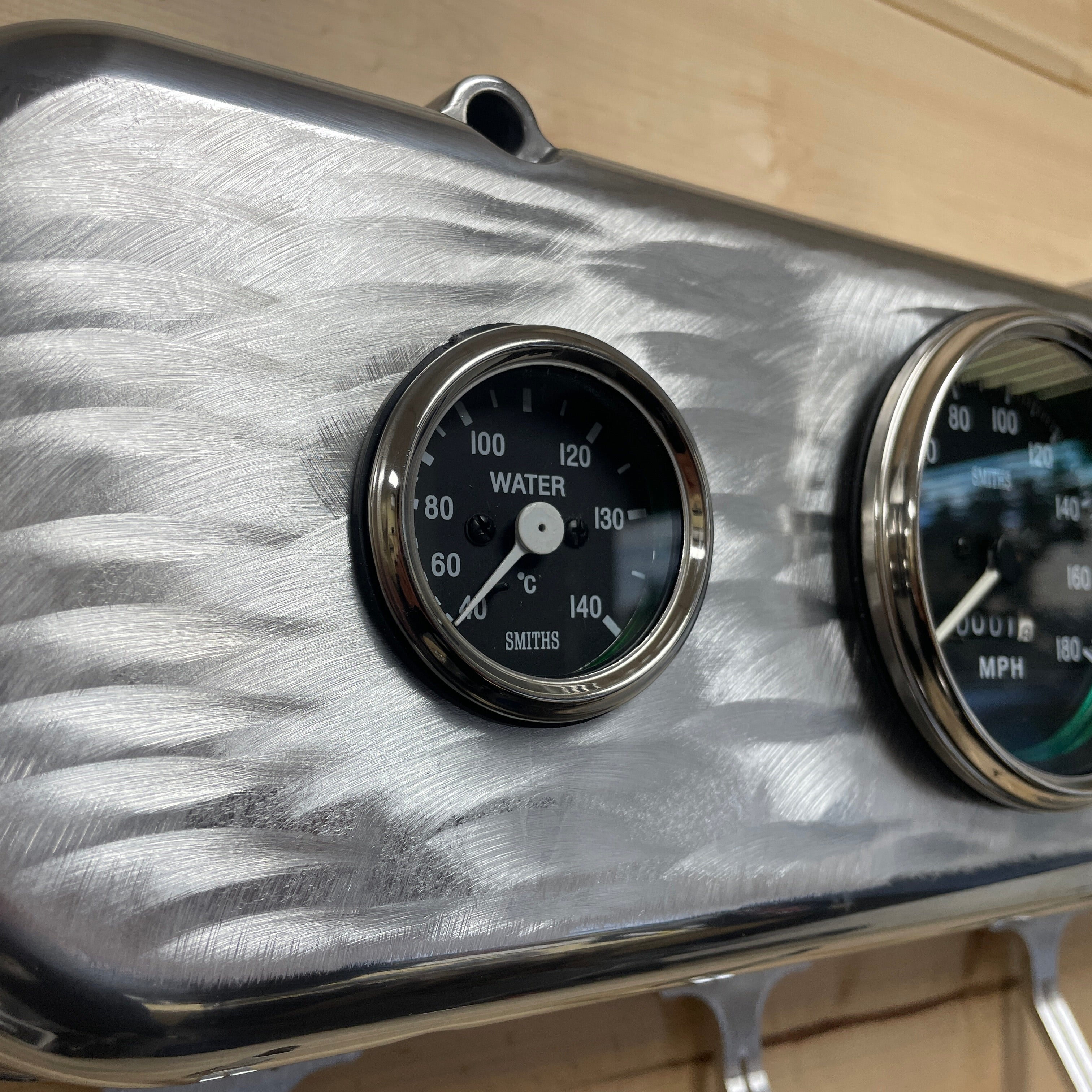 Big Block Chevy Valve Cover Coat Rack | 4-Gauge Design - Die Cast Aluminum | Polished Valve Cover & Black Gauges