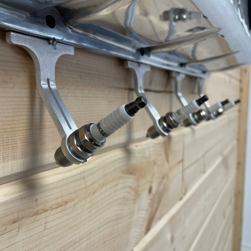 Big Block Chevy Valve Cover Coat Rack | 4-Gauge Design - Die Cast Aluminum | Polished Valve Cover & Black Gauges