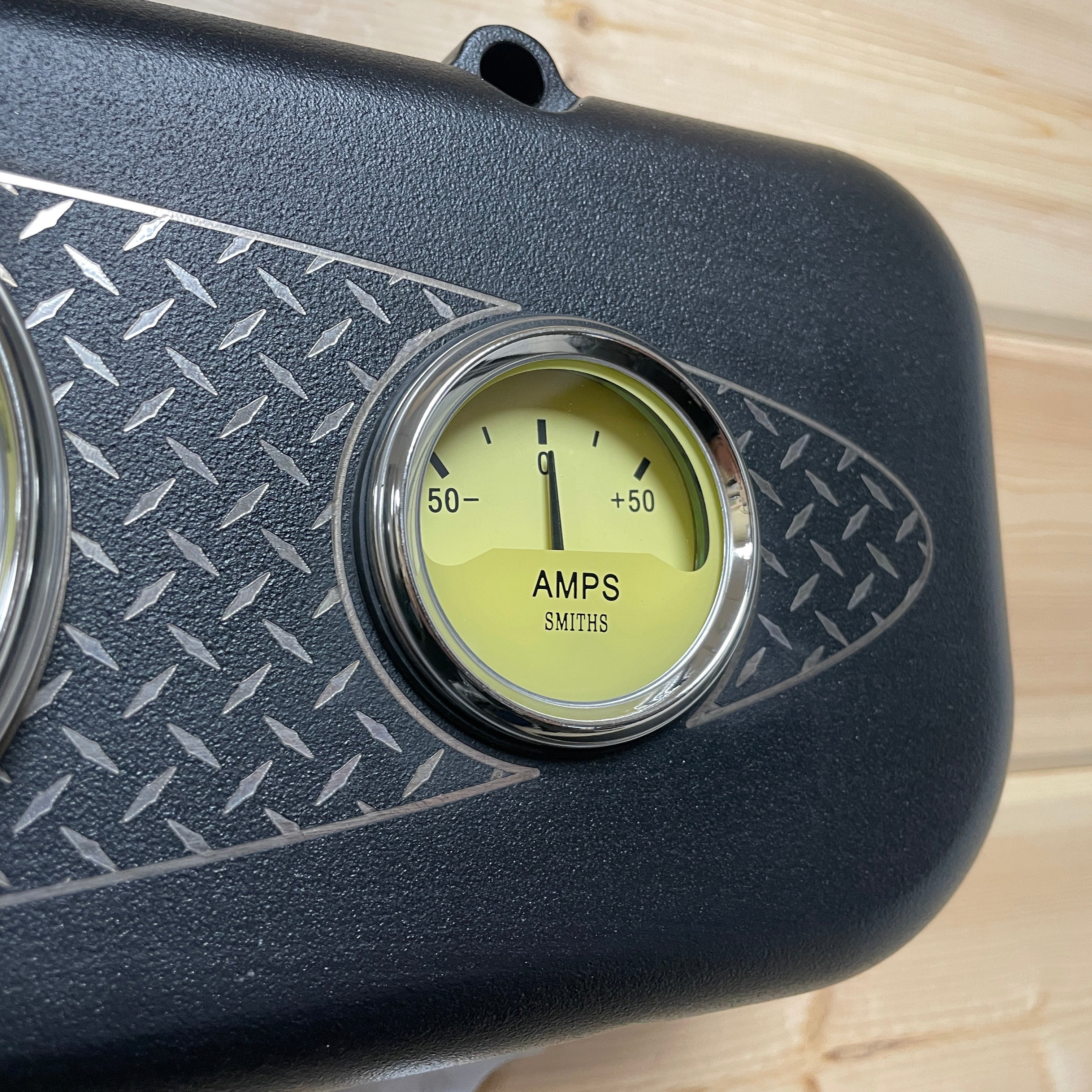 Big Block Chevy Valve Cover Coat Rack | 4-Gauge Design - Engraved - Die Cast Aluminum | Black Valve Cover & Yellow Gauges