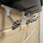 Big Block Chevy Valve Cover Coat Rack | 4-Gauge Design - Engraved - Die Cast Aluminum | Black Valve Cover & Yellow Gauges