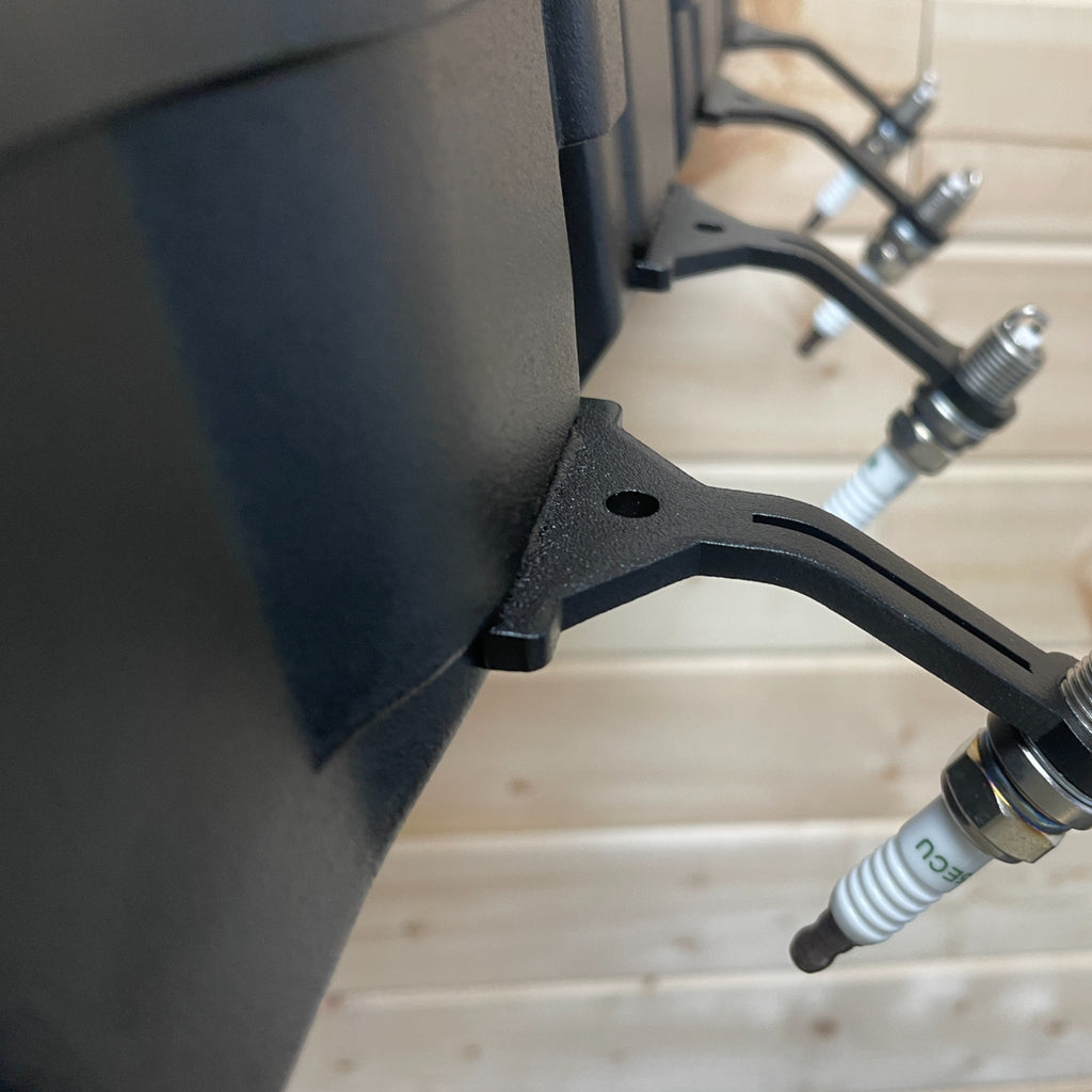 HEMI Valve Cover Coat Rack | Die Cast Aluminum - 4 Spark Plug Hook | Black Powder Coat