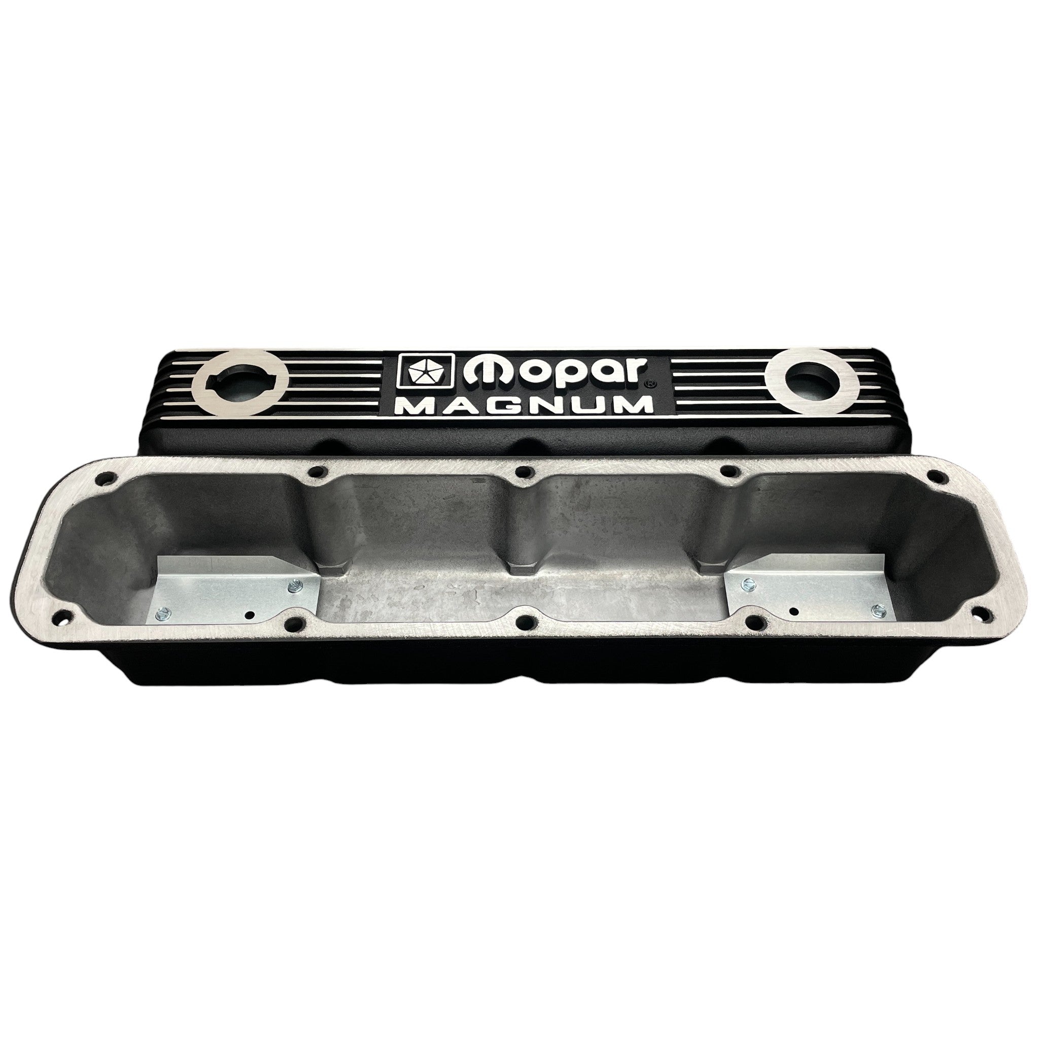 Mopar Performance 5.2L/5.9L Magnum Valve Covers | Die Cast Aluminum - Mopar Magnum Logo | Black Powder Coat