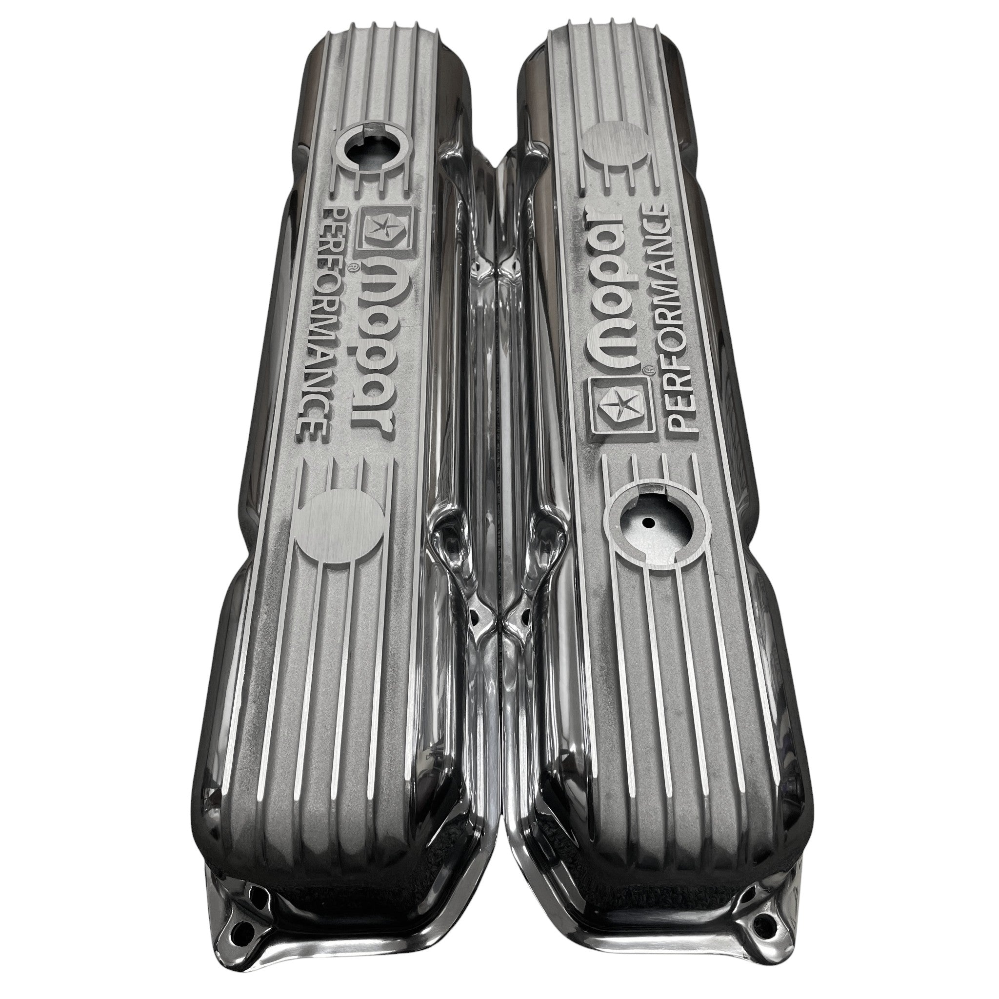 Mopar 383, 400, 400 Valve Covers | Die Cast Aluminum - Mopar Performance Logo | Polished Finish