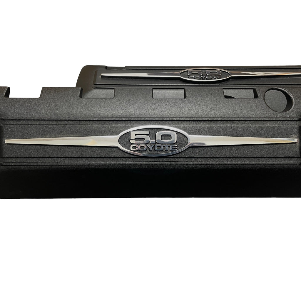 2011-2017 Ford Mustang 5.0L GT Coil Covers | 5.0 Coyote Logo - Die Cast Aluminum | Black Powder Coat