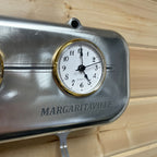Big Block Chevy Valve Cover Coat Rack | Die Cast Aluminum - 4-Zone Clock | Margaritaville Clock - NOS Originals Logo