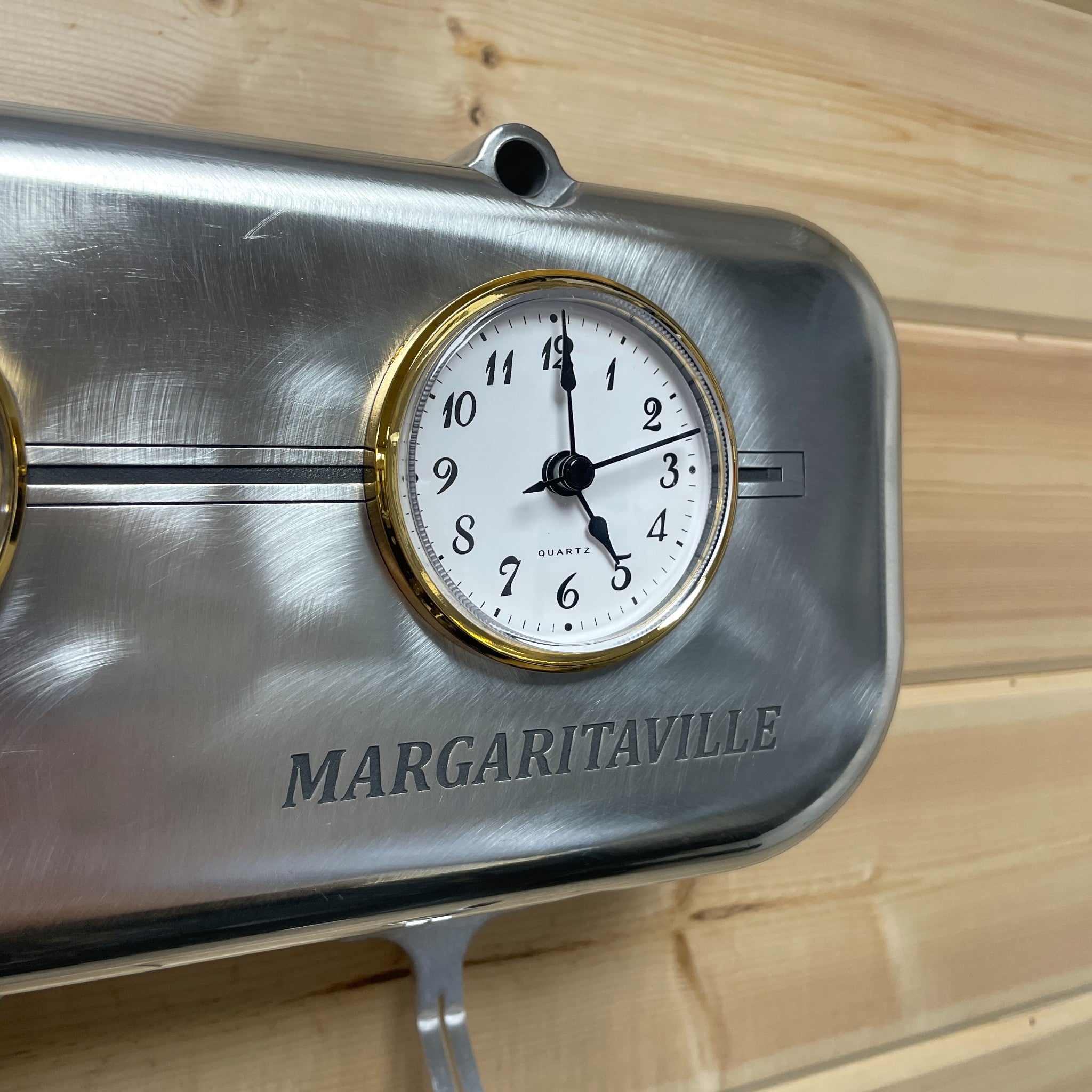 Big Block Chevy Valve Cover Coat Rack | Die Cast Aluminum - 4-Zone Clock | Margaritaville Clock - NOS Originals Logo