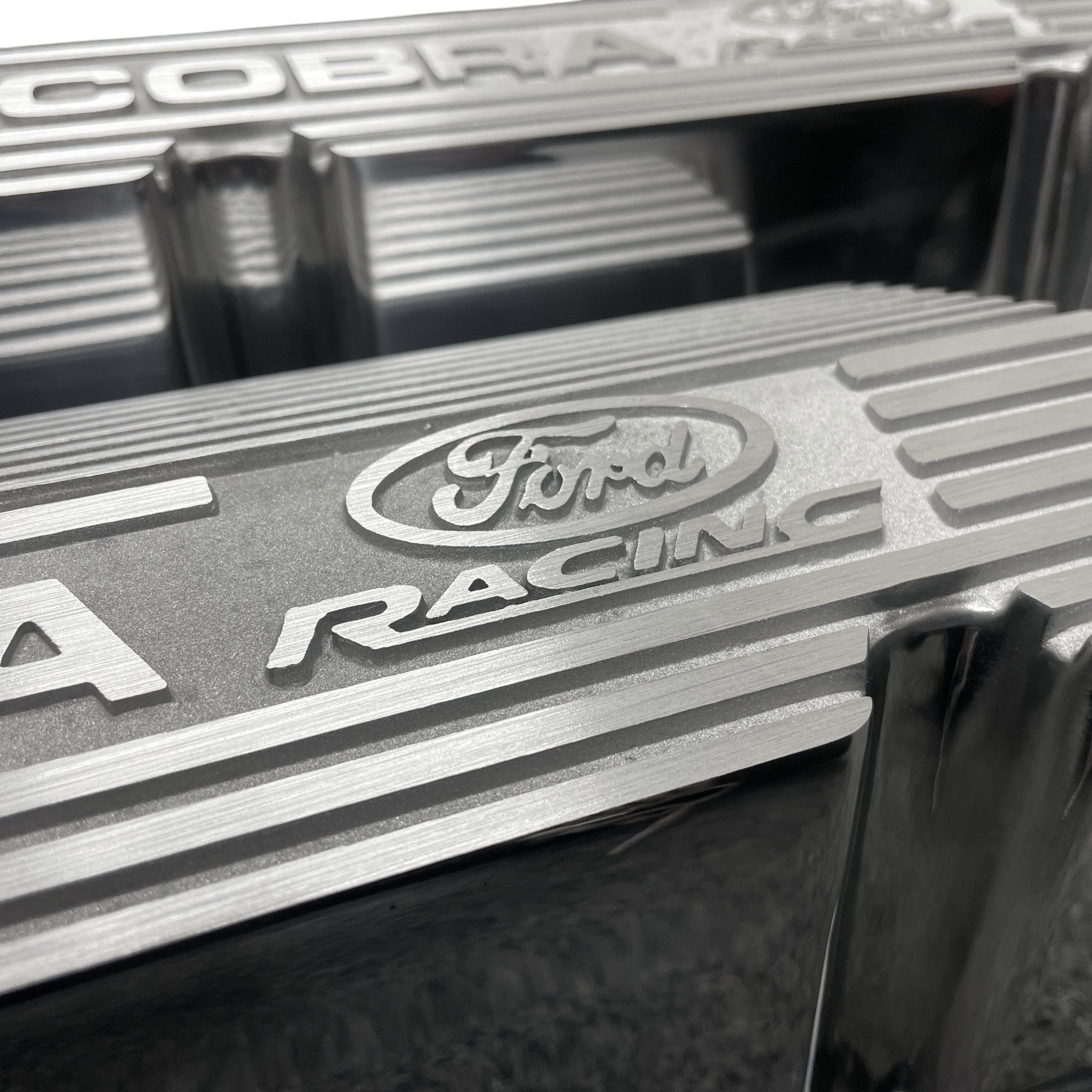 Ford Racing Small Block Valve Covers | Die Cast Aluminum - 427 Cobra Ford Racing Logo | Polished Finish
