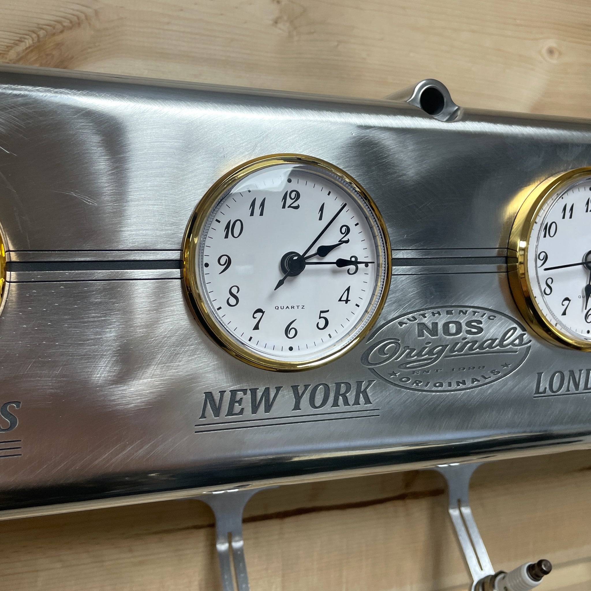 Big Block Chevy Valve Cover Coat Rack | Die Cast Aluminum - 4-Zone Clock | Margaritaville Clock - NOS Originals Logo