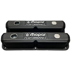 Mopar Performance 318, 340, 360 Valve Covers | Die Cast Aluminum - Mopar Performance Logo | Black Powder Coat