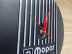 13" Round Air Cleaner Clock | Die Cast Aluminum - Mopar Performance Logo | Black Powder Coat