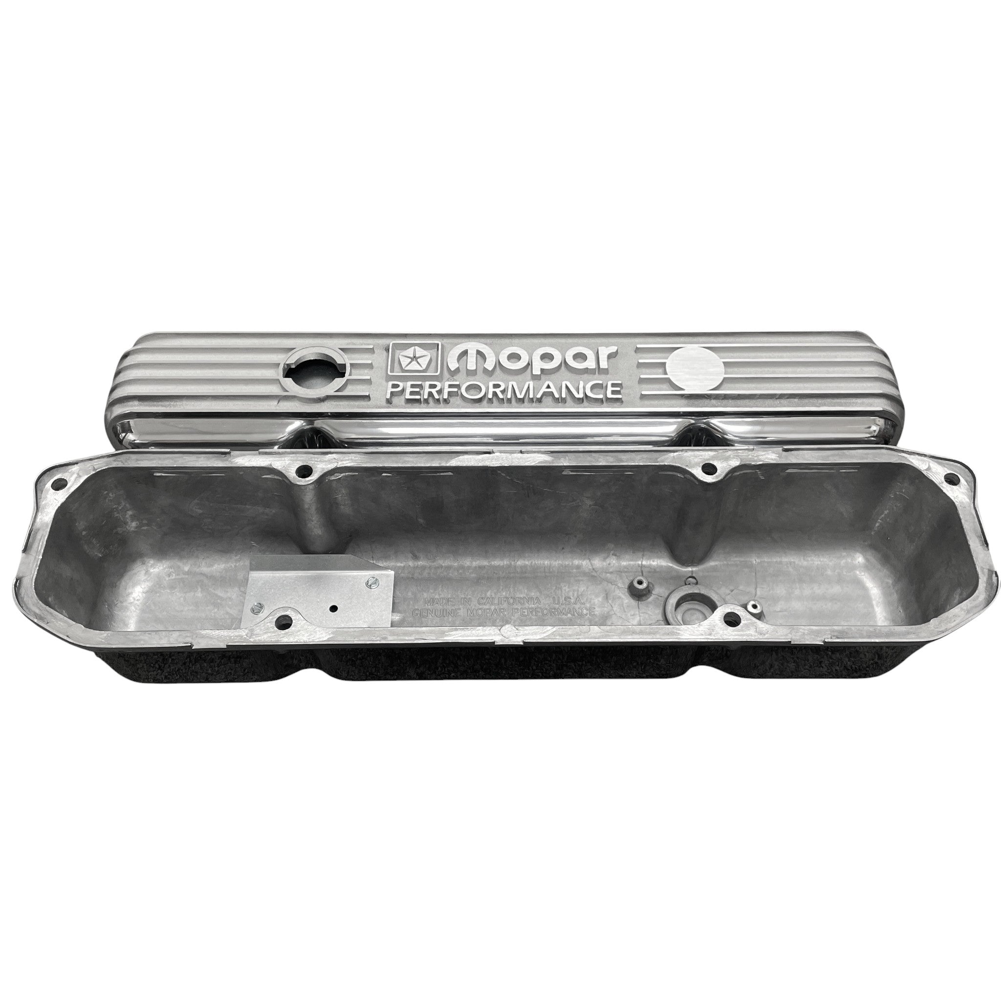 Mopar 383, 400, 400 Valve Covers | Die Cast Aluminum - Mopar Performance Logo | Polished Finish