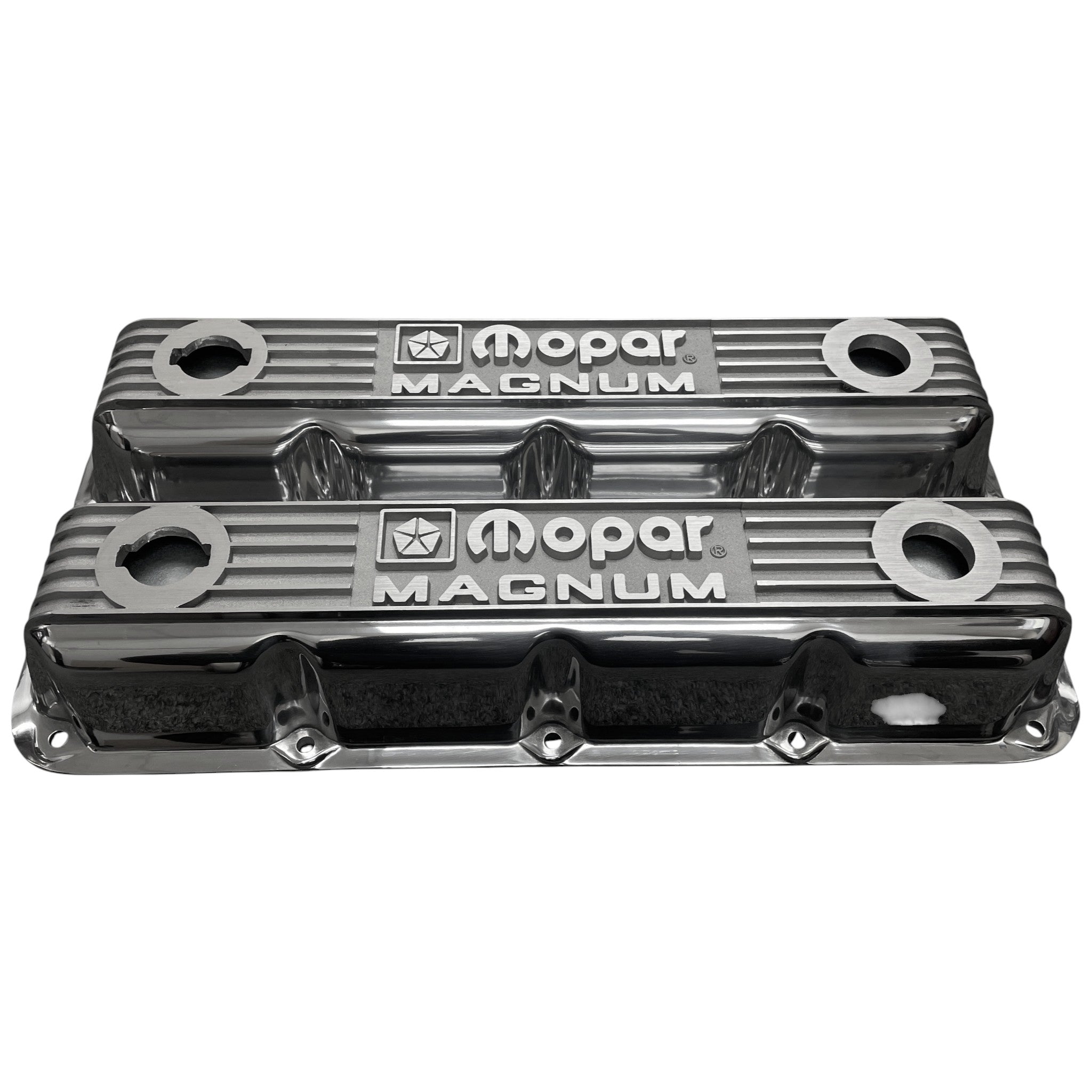 Mopar Performance 5.2L/5.9L Magnum Valve Covers | Die Cast Aluminum - Mopar Magnum Logo | Black Powder Coat