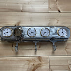 Mopar 383, 400, 440 Valve Cover Coat Rack | Die Cast Aluminum - 4-Zone Clock | Polished Aluminum