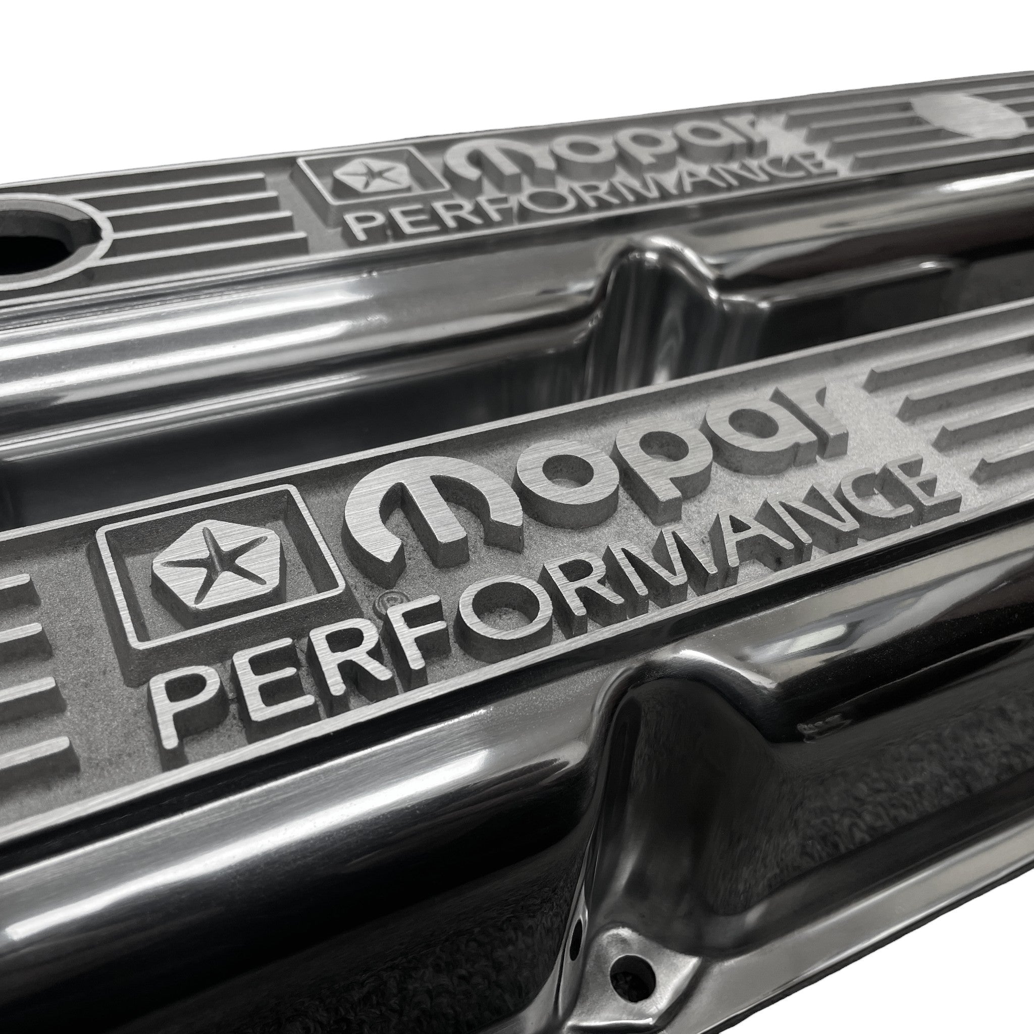 Mopar Performance 318, 340, 360 Valve Covers | Die Cast Aluminum - Mopar Performance Logo | Polished Finish