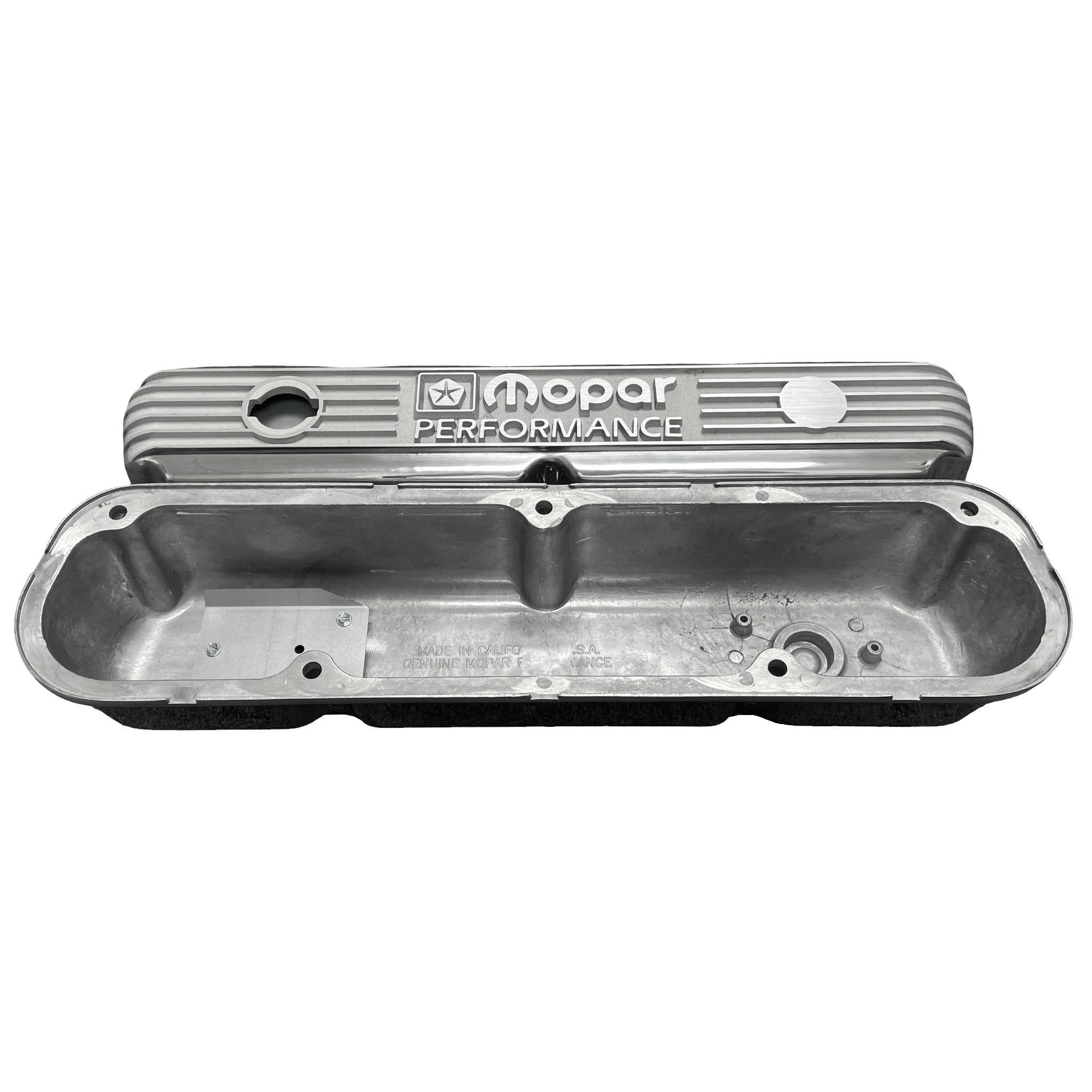 Mopar Performance 318, 340, 360 Valve Covers | Die Cast Aluminum - Mopar Performance Logo | Polished Finish
