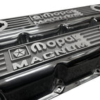Mopar Performance 5.2L/5.9L Magnum Valve Covers | Die Cast Aluminum - Mopar Magnum Logo | Black Powder Coat
