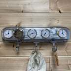 Mopar 383, 400, 440 Valve Cover Coat Rack | Die Cast Aluminum - 4-Zone Clock | Polished Aluminum