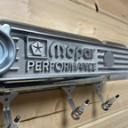 Mopar 383, 400, 440 Valve Cover Coat Rack | Die Cast Aluminum - Mopar Performance Logo | Polished Finish