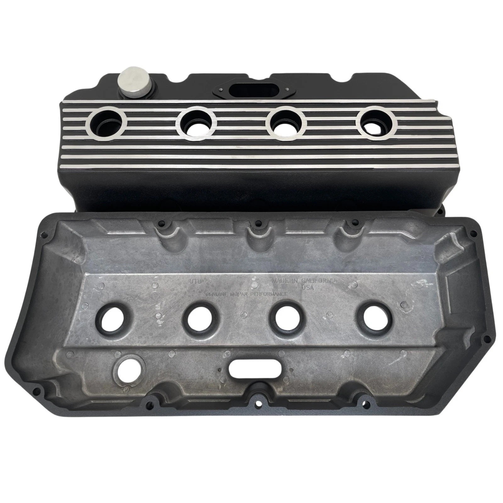 Mopar HEMI Valve Covers | Die Cast Aluminum - All Fin Design | Black Powder Coat