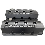 Mopar HEMI Valve Covers | Die Cast Aluminum - Mopar Performance Logo | Black Powder Coat