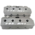 Mopar HEMI Valve Covers | Die Cast Aluminum - HEMI Logo | Sandblast