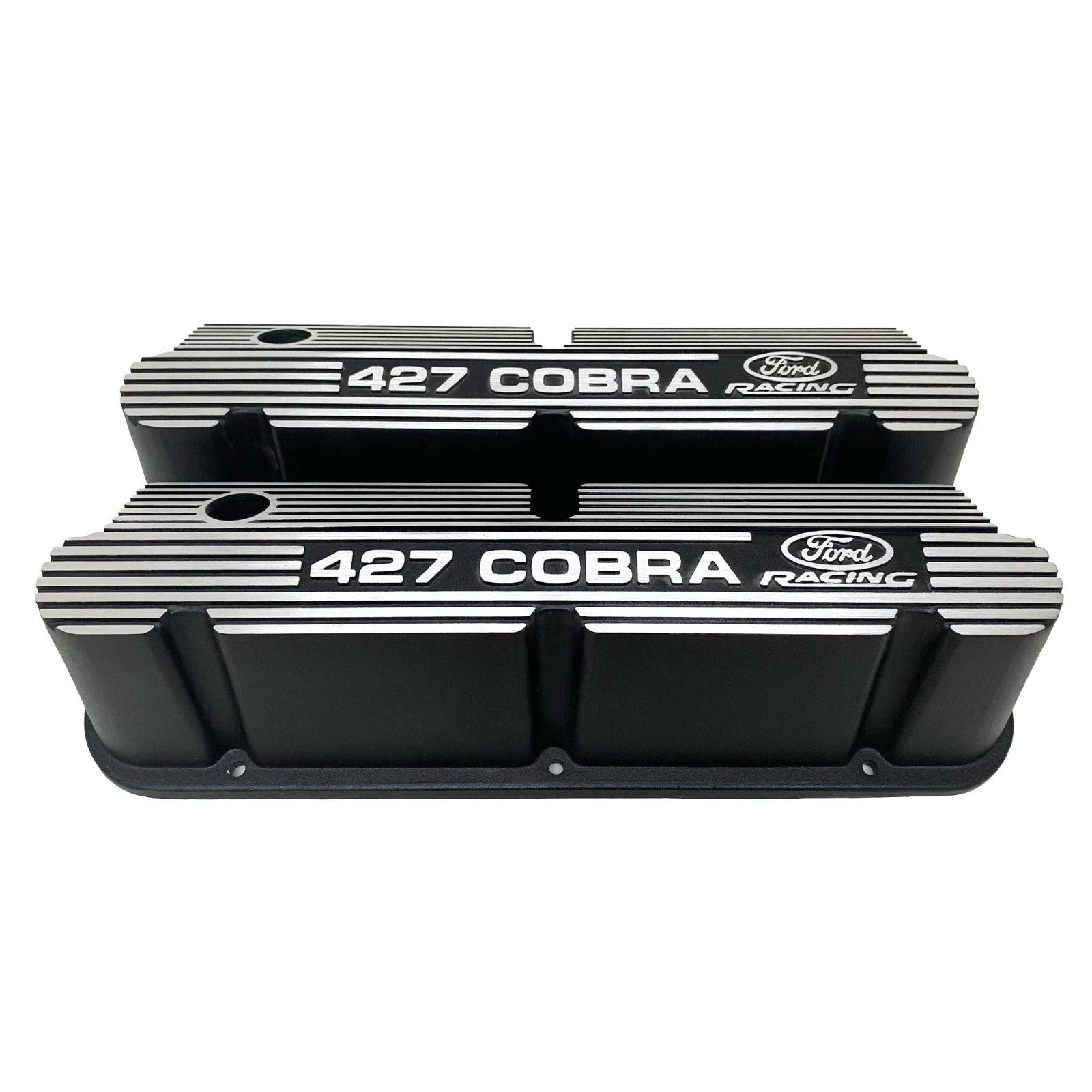 Ford Racing Small Block Valve Covers | Die Cast Aluminum - 427 Cobra Ford Racing Logo | Black Powder Coat