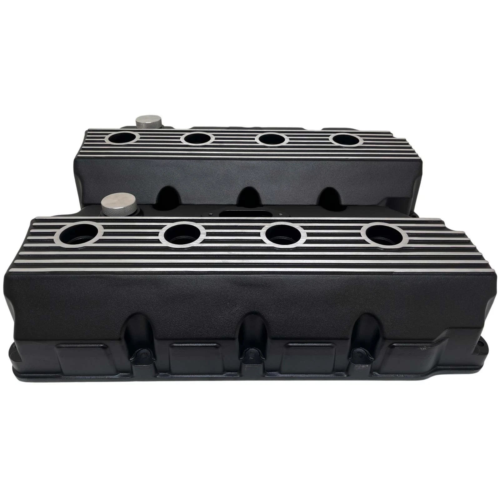 Mopar HEMI Valve Covers | Die Cast Aluminum - All Fin Design | Black Powder Coat