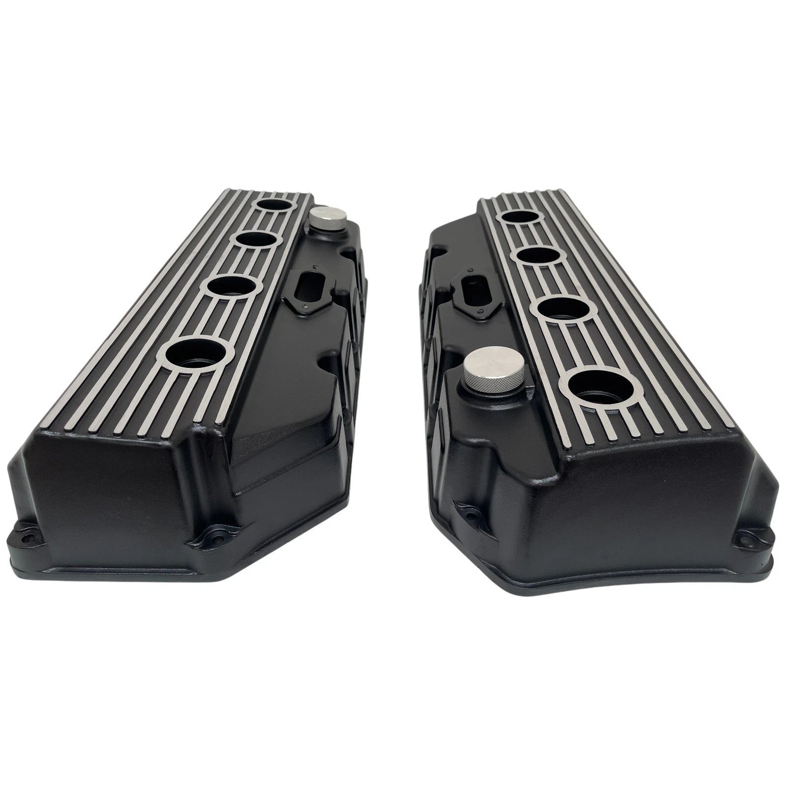 Mopar HEMI Valve Covers | Die Cast Aluminum - All Fin Design | Black Powder Coat