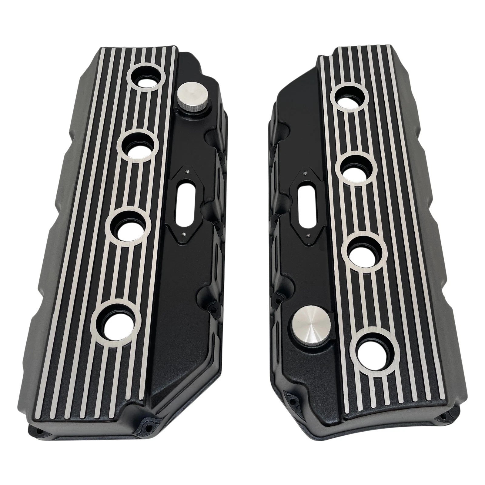 Mopar HEMI Valve Covers | Die Cast Aluminum - All Fin Design | Black Powder Coat