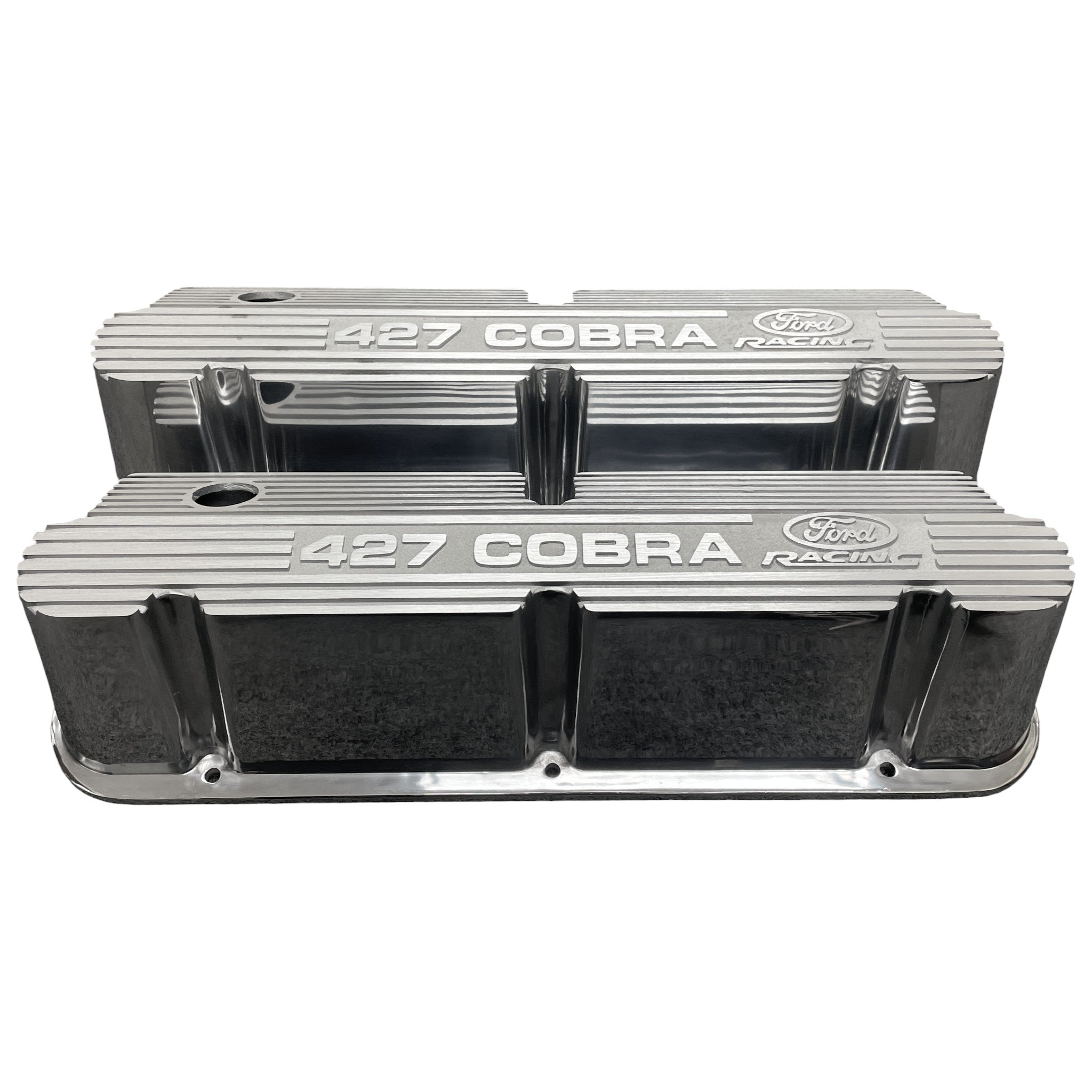 Ford Racing Small Block Valve Covers | Die Cast Aluminum - 427 Cobra Ford Racing Logo | Polished Finish