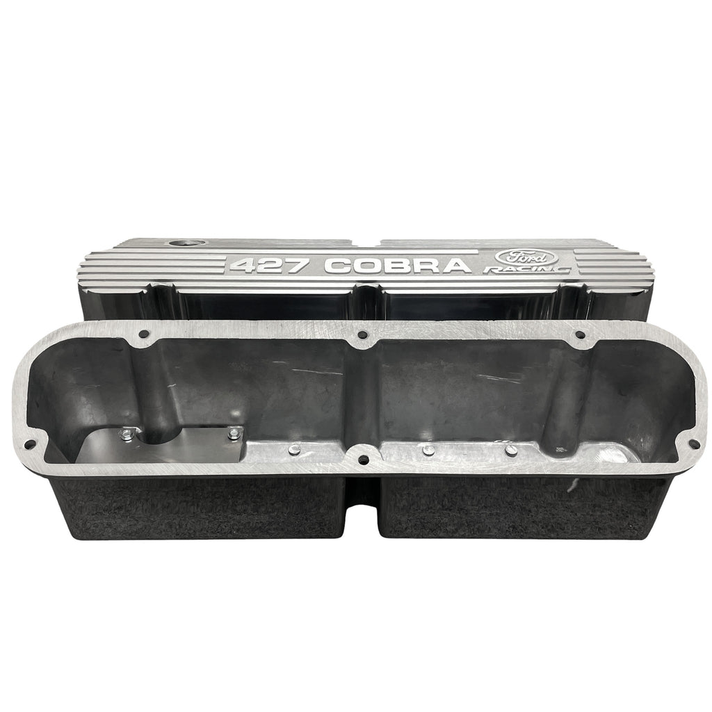 Ford Racing Small Block Valve Covers | Die Cast Aluminum - 427 Cobra Ford Racing Logo | Polished Finish