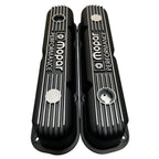 Mopar Performance 318, 340, 360 Valve Covers | Die Cast Aluminum - Mopar Performance Logo | Black Powder Coat