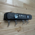 Mopar 383, 400, 440 Valve Cover Coat Rack | Die Cast Aluminum - Mopar Performance Logo | Black Powder Coat