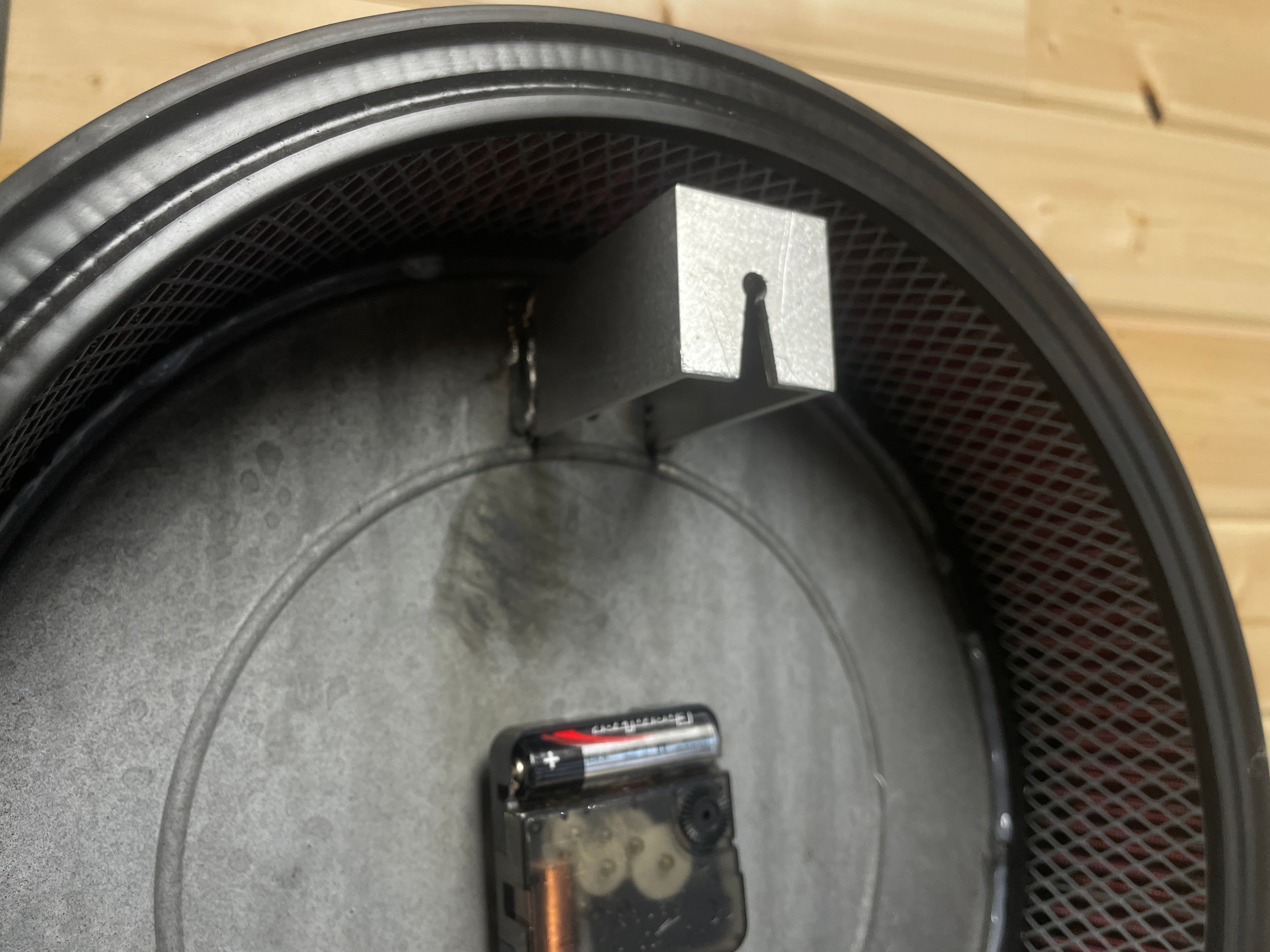 13" Round Air Cleaner Clock | Die Cast Aluminum - Mopar Performance Logo | Black Powder Coat